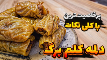 طرز تهیه دلمه | دلمه کلم پیچ خوشمزه با سماق | دلمه کلم برگ