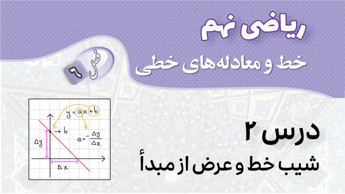 آموزش جامع ریاضی نهم | فصل 6: خط و معادله های خطی | درس 2: شیب خط و عرض از مبدأ